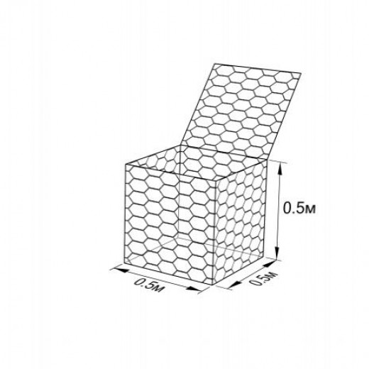 Габион ГСИ-К-0,5х0,5х0,5-С100-3,0-ЦАММ
