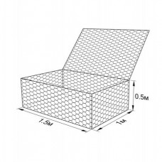 Габион ГСИ-К-1,5х1,0х0,5-С100-2,7-Ц