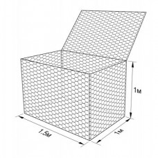 Габион ГСИ-К-1,5х1,0х1,0-С60-2,4-Ц