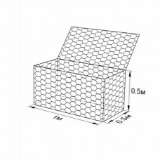 Габион ГСИ-К-1,0х0,5х0,5-С100-3,0/4,0-ЦП