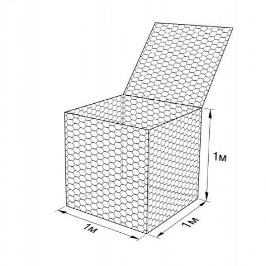 Габион ГСИ-К-1,0х1,0х1,0-С100-2,7/3,7-ЦАММП