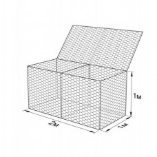 Габион ГСИ-К-2,0х1,0х1,0-С60-2,4-Ц