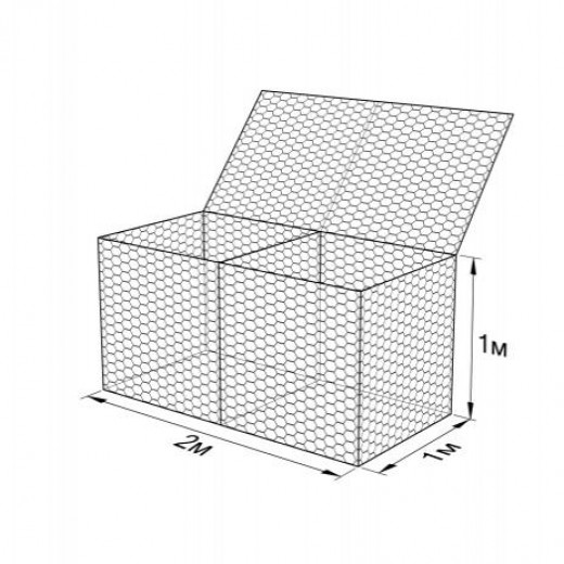 Габион ГСИ-К-2,0х1,0х1,0-С100-2,7-Ц