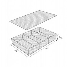Габион ГСИ-М-3,0х2,0х0,5-С80-3,0/4,0-ЦП