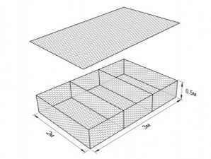 Габион ГСИ-М-3,0х2,0х0,5-С60-2,4-Ц
