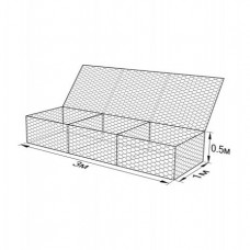 Габион ГСИ-К-3,0х1,0х0,5-С80-3,0-Ц
