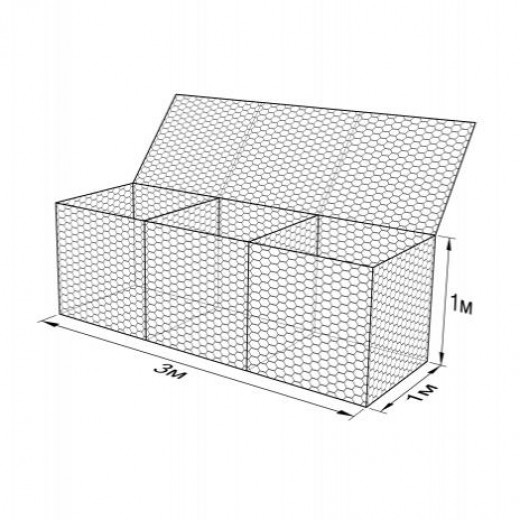 Габион ГСИ-К-3,0х1,0х1,0-С100-2,7-Ц