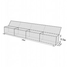 Габион ГСИ-К-4,0х0,5х0,5-С100-2,7-Ц