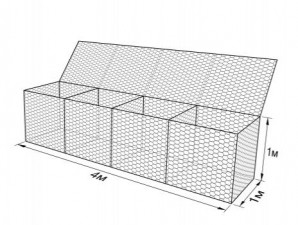 Габион ГСИ-К-4,0х1,0х1,0-С80-2,7-Ц