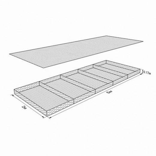 Габион ГСИ-М-5,0х2,0х0,17-С80-3,0-Ц