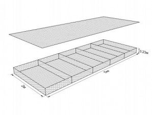 Габион ГСИ-М-5,0х2,0х0,23-С60-2,4-Ц