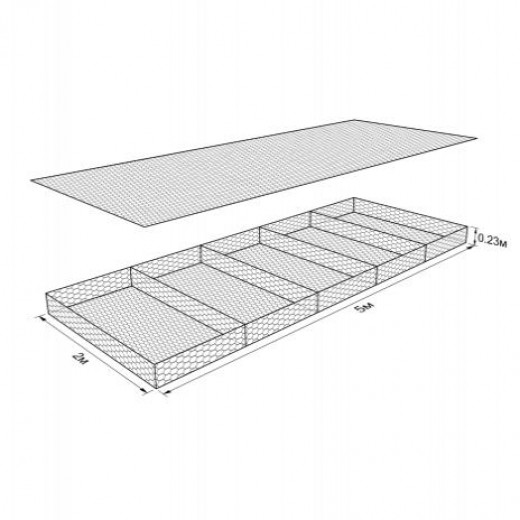 Габион ГСИ-М-5,0х2,0х0,23-С80-3,0-Ц