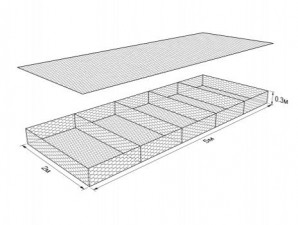 Габион ГСИ-М-5,0х2,0х0,3-С80-2,7/3,7-ЦАММП