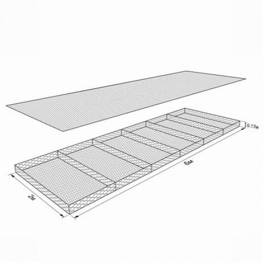 Габион ГСИ-М-6,0х2,0х0,17-С60-2,4/3,4-ЦП