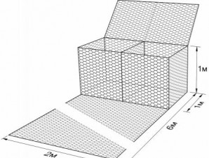 Габион ГСИ-КА-6,0х2,0х1,0-С80-2,7-Ц